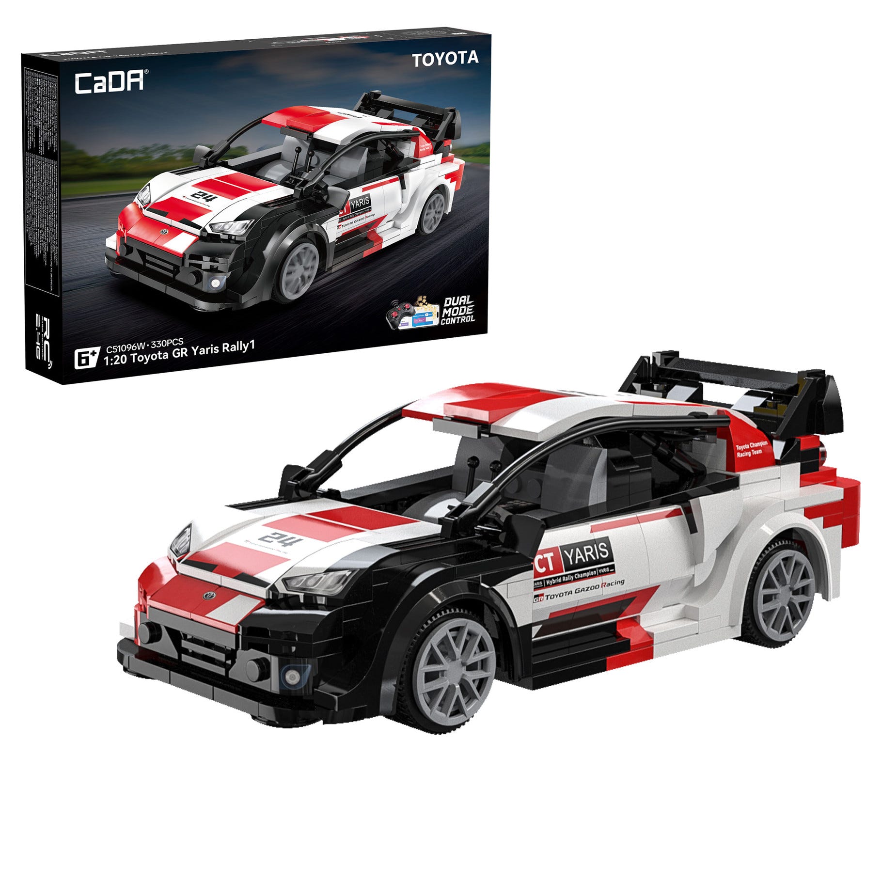 CaDA 1:20 Toyota GR Yaris Rally 1 Car - 330 pcs - C51096W