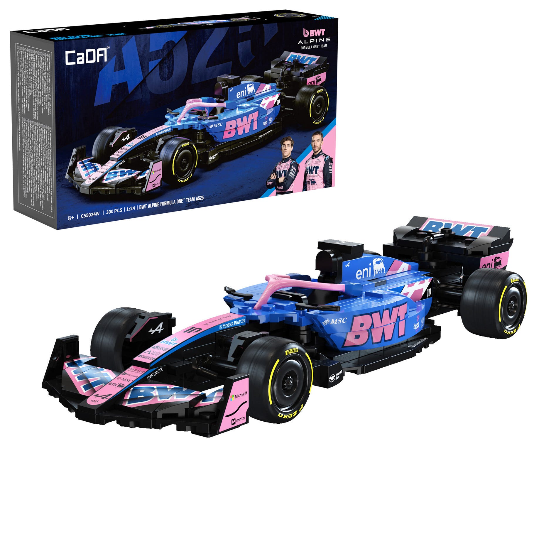 CaDA 1:24 BWT Alpine F1 Team A525 Racing Car - 300 pcs - C55024W