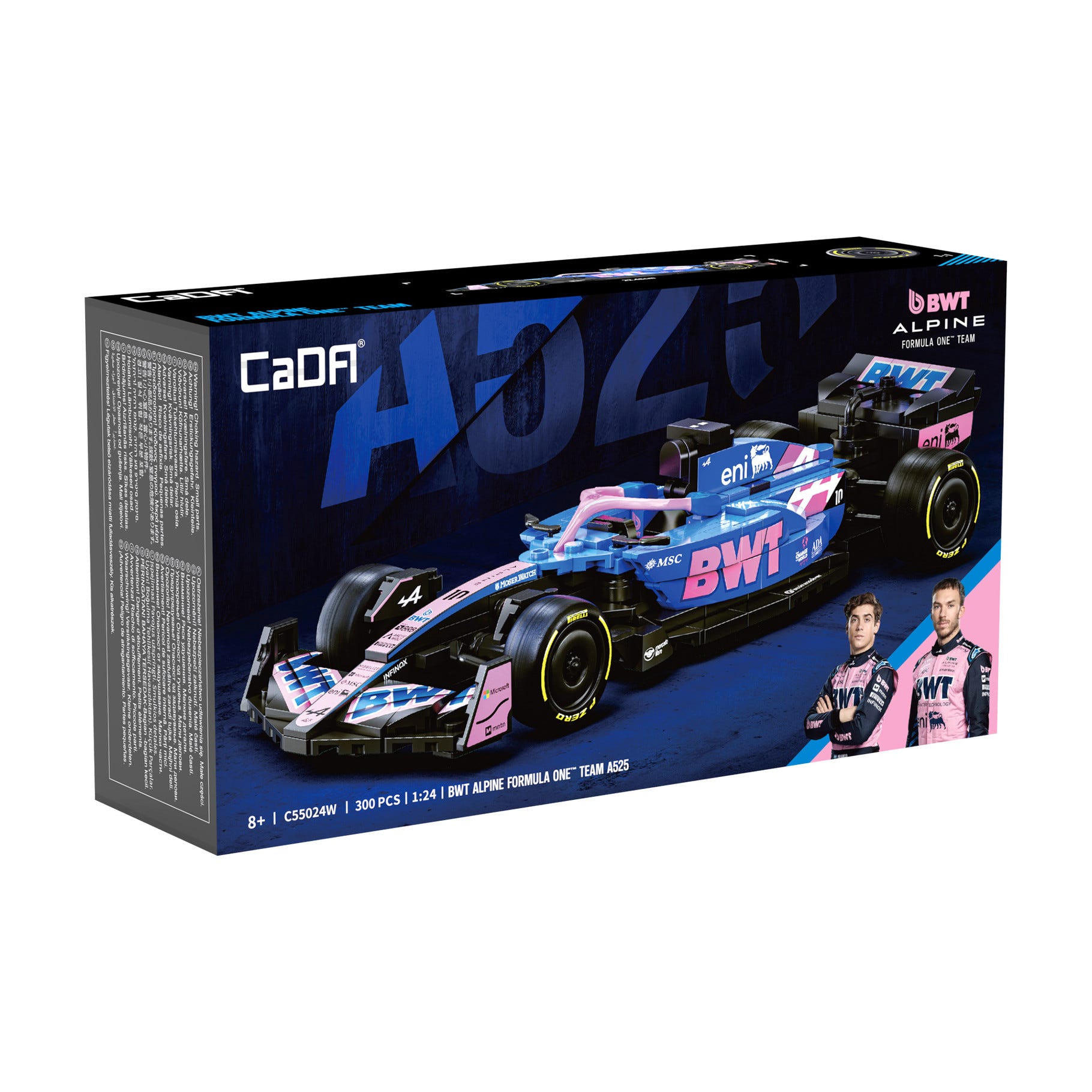 CaDA 1:24 BWT Alpine F1 Team A525 Racing Car - 300 pcs - C55024W