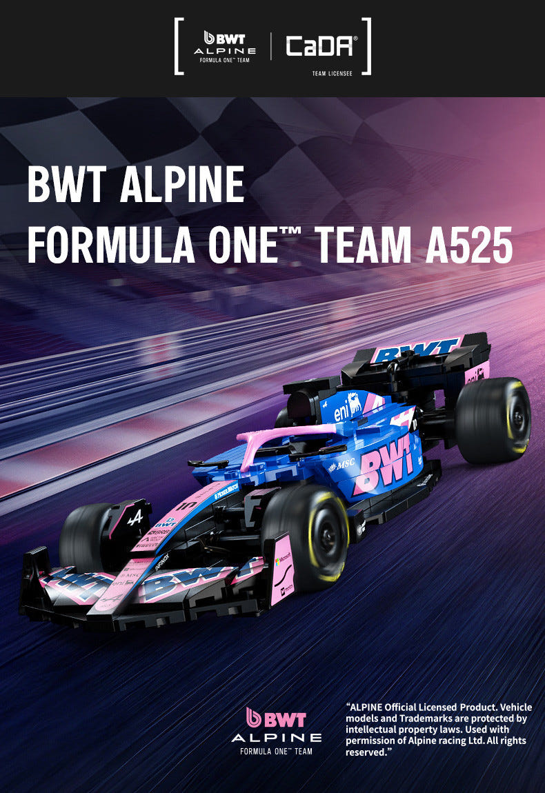 CaDA 1:24 BWT Alpine F1 Team A525 Racing Car - 300 pcs - C55024W