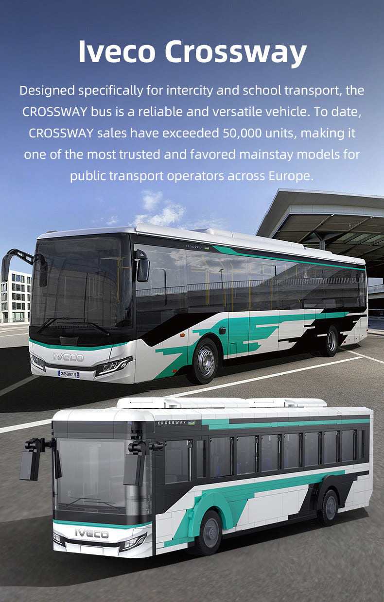 CaDA 1:43 Iveco Crossway Bus - 832 pcs - C59007W
