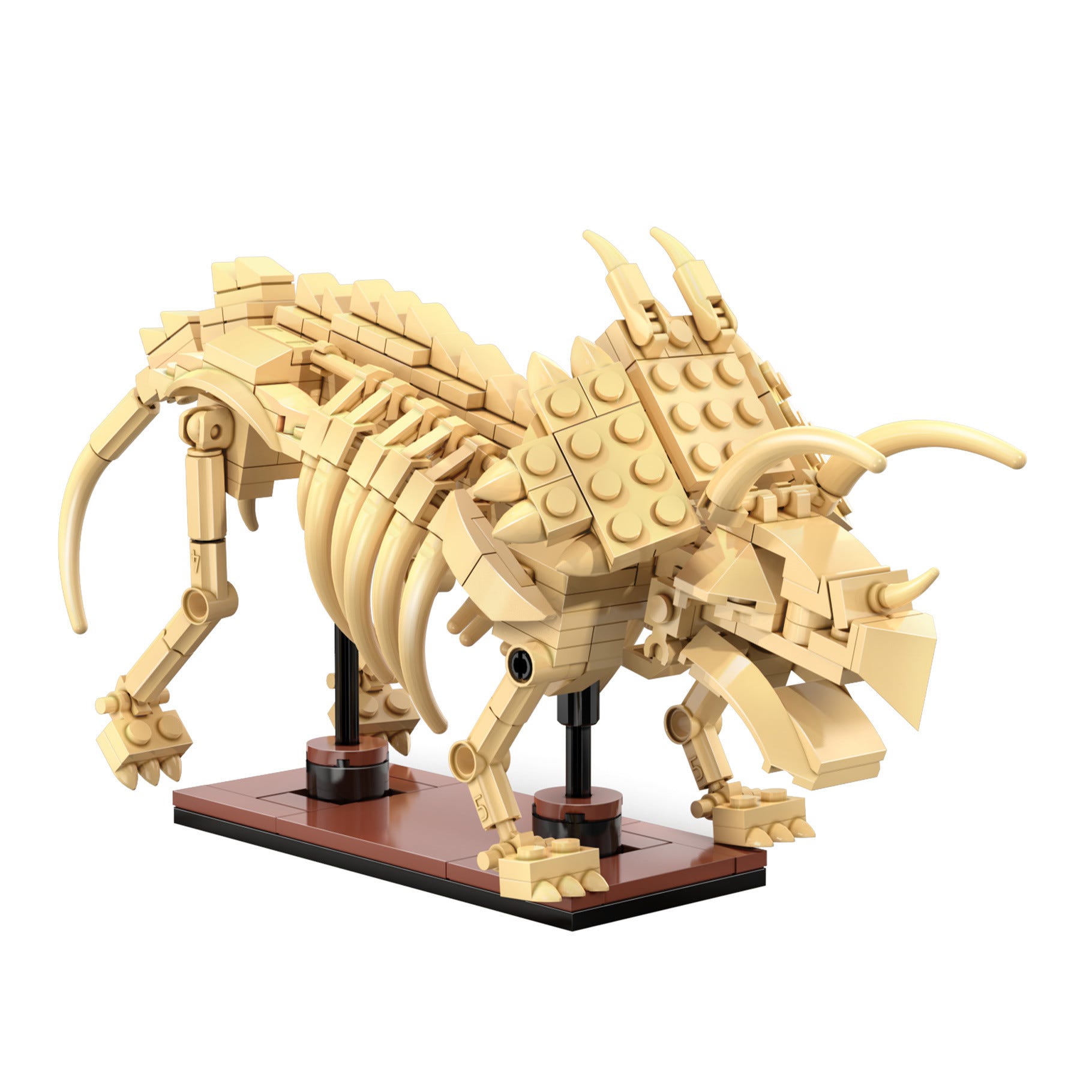 CaDA Tray of 3 Dinosaur Eggs with Stegosaurus Triceratops & Velociraptor - C59015W