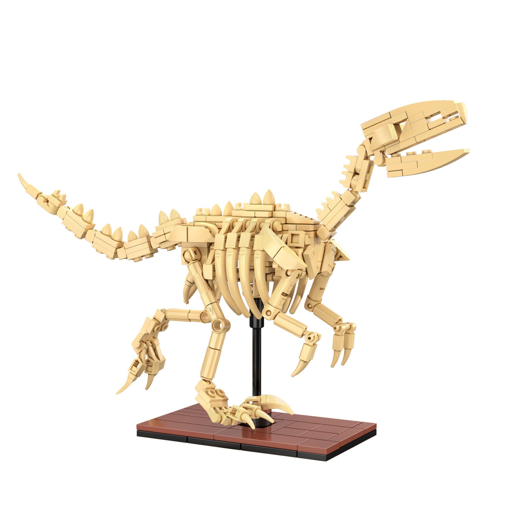 CaDA Tray of 3 Dinosaur Eggs with Stegosaurus Triceratops & Velociraptor - C59015W