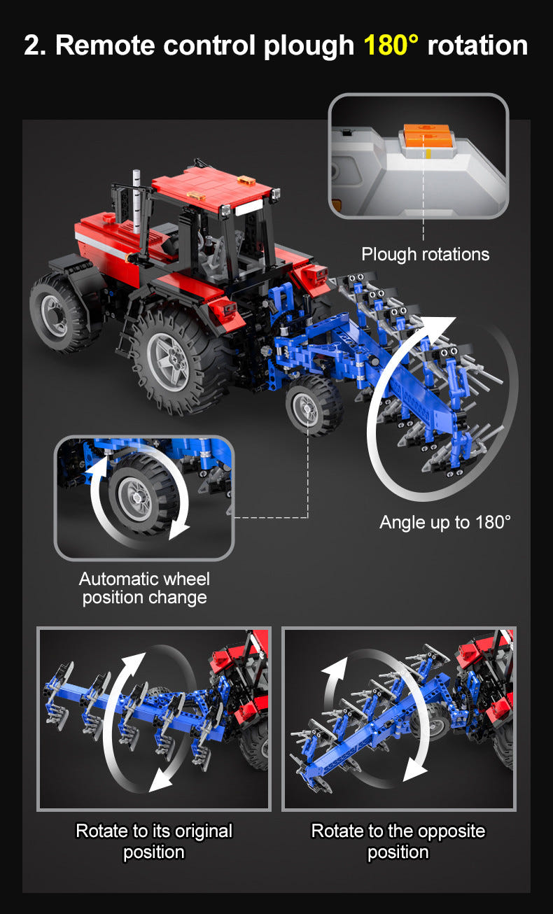CaDA 1:17 Multi-Function Farm Tractor - 1675 pcs - C61052W