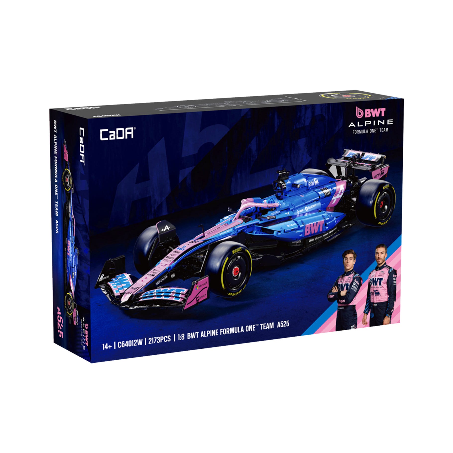 CaDA 1:8 BWT Alpine F1 Team A525 Racing Car - 2173 pcs - C64012W