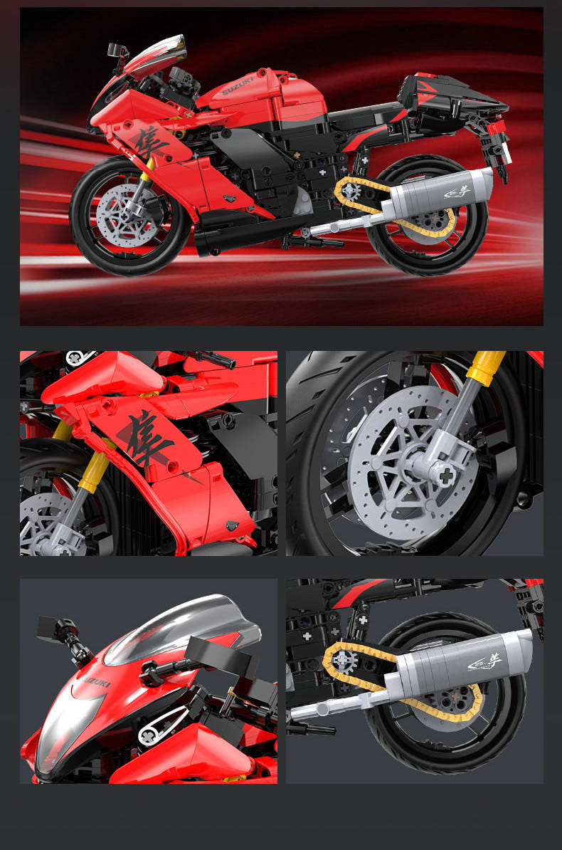 CaDA 1:6 Suzuki Hayabusa Motorbike - 1043 pcs - C64051W