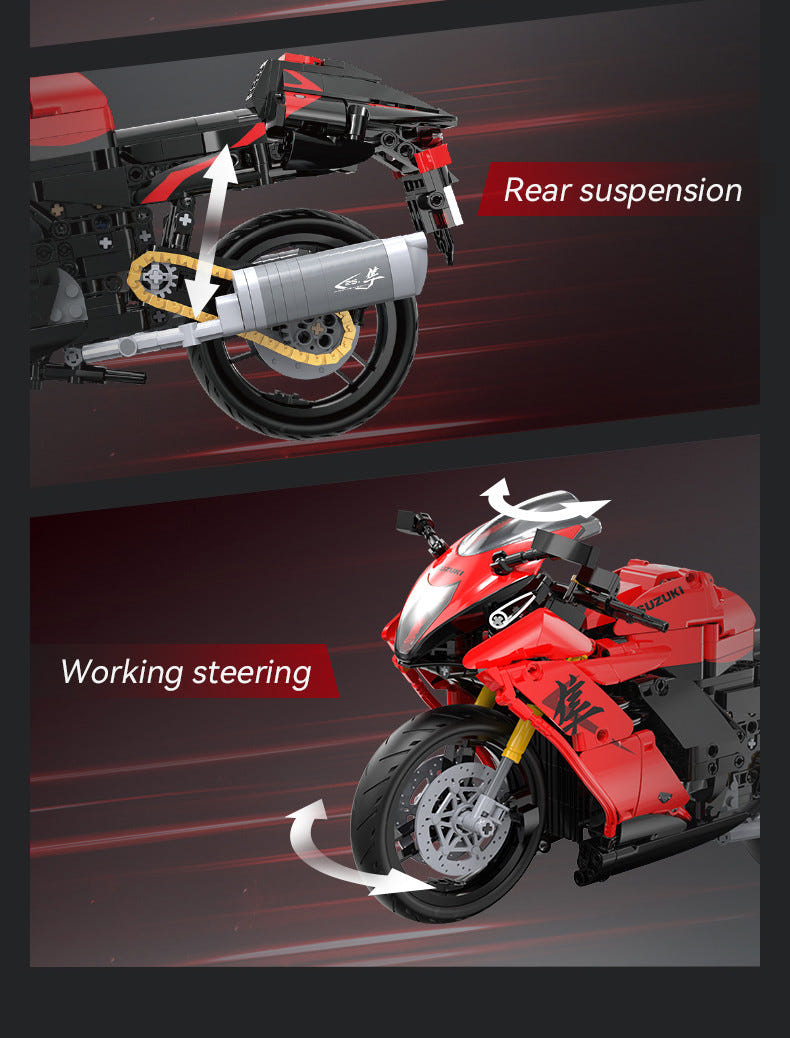 CaDA 1:6 Suzuki Hayabusa Motorbike - 1043 pcs - C64051W