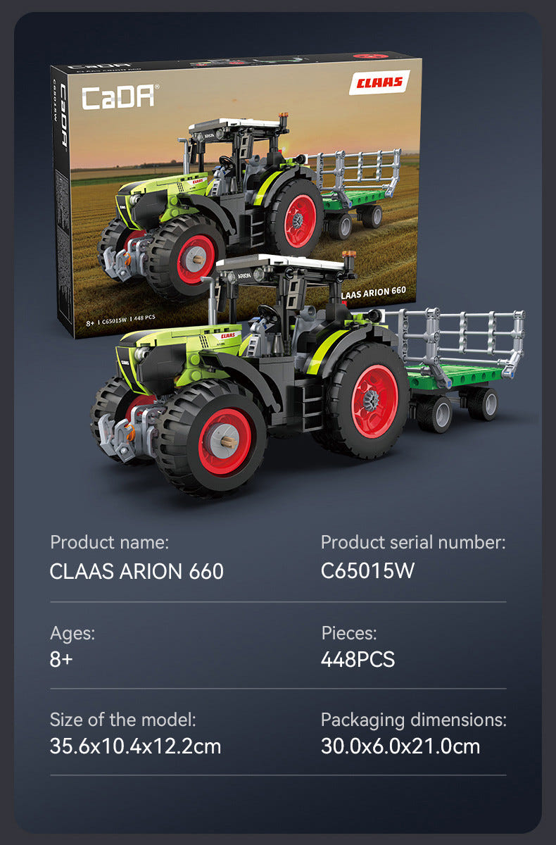 CaDA CLAAS Arion 660 Farm Tractor - 448 pcs - C65015W