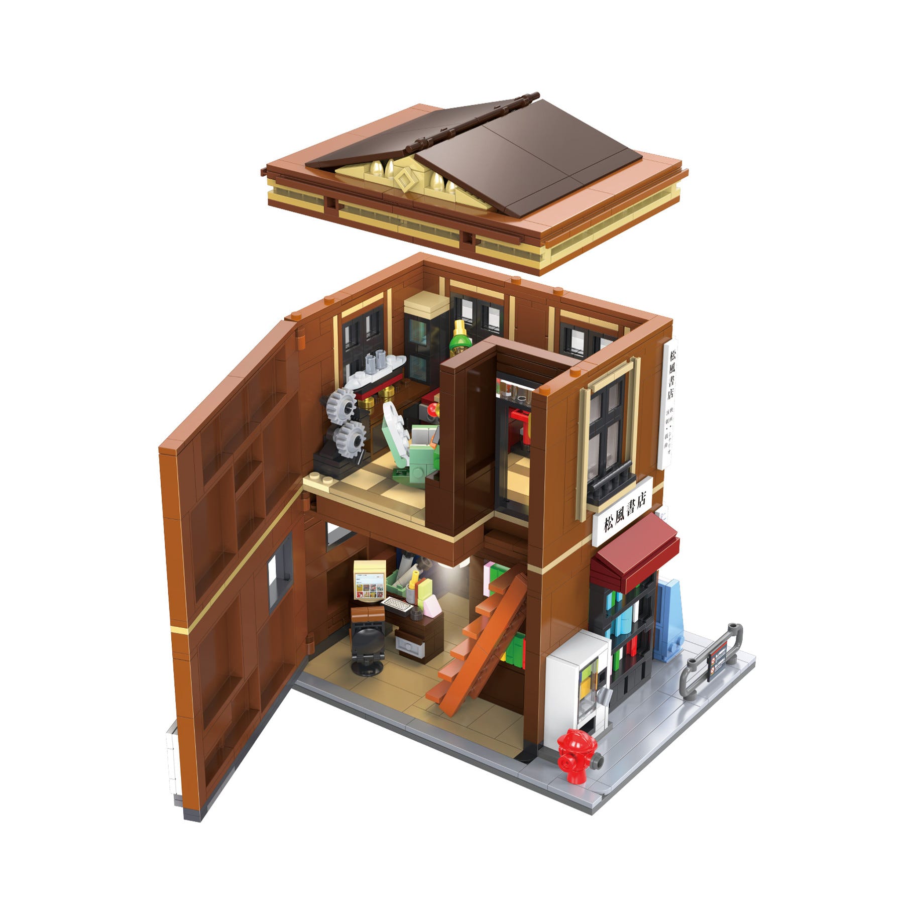 CaDA Japanese Bookshop Building - 1292 pcs - C66020W