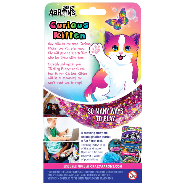 Crazy Aarons - Trendsetters Putty Pets Curious Kitten Thinking Putty - Loaded Dice