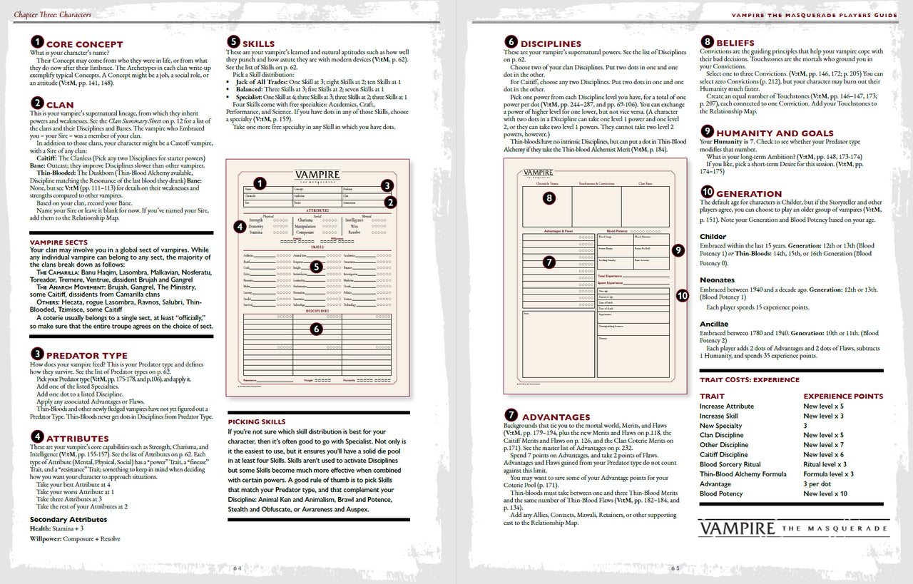 Vampire: The Masquerade 5th Edition Roleplaying Game Players Guide - Loaded Dice