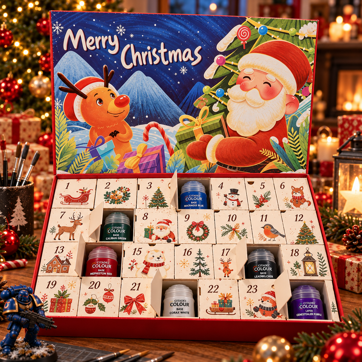 Warhammer Colour paint advent calendar with 24 paint pots – Loaded Dice