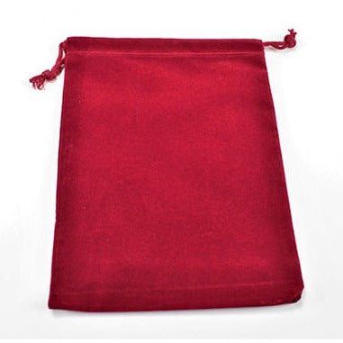 Chessex - Large Suedecloth Dice Bag - Red - Loaded Dice