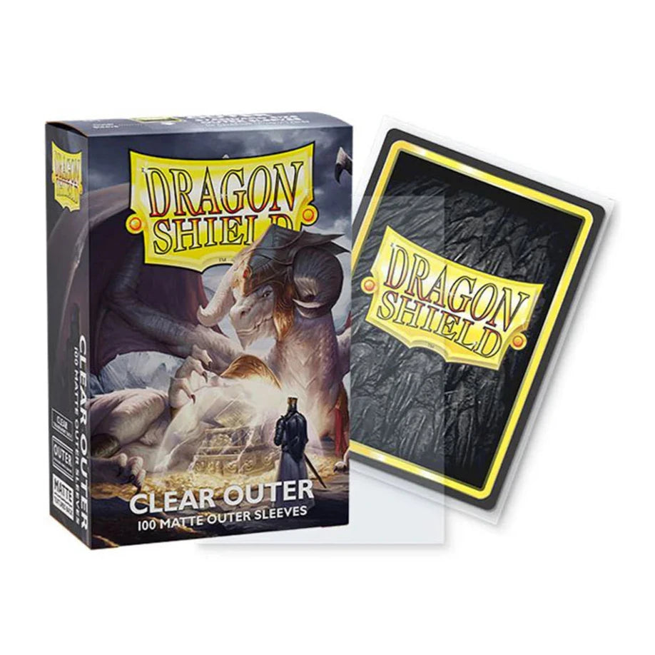 Dragon Shield - Matte Standard Size Outer Sleeves 100pk - Clear - Loaded Dice
