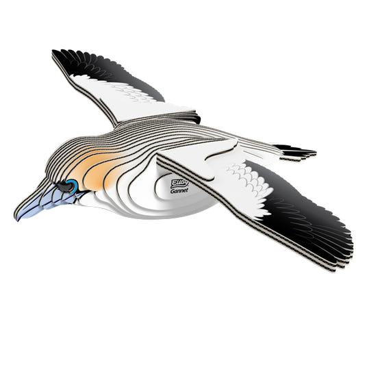EUGY Gannet 3D card model kit — finished model