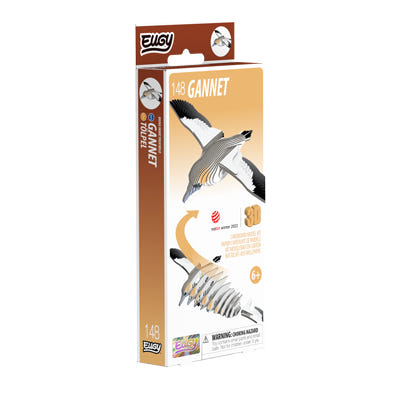 EUGY Gannet 3D card model kit — box