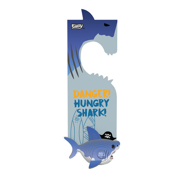 EUGY Door Hanger Shark 3D card kit - back of hanger