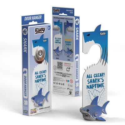 EUGY Door Hanger Shark - finished hanger with its pack