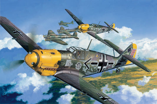 Dragon 1:48 Bf 109E-4 WWII German Fighter Plane - D5550