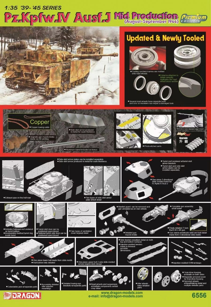 Dragon 1:35 Pz.Kpfw.IV Ausf.J Mid Production August-September 1944 - D6556