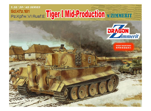 Dragon 1:35 Tiger I Mid-Production with Zimmerit - D6700
