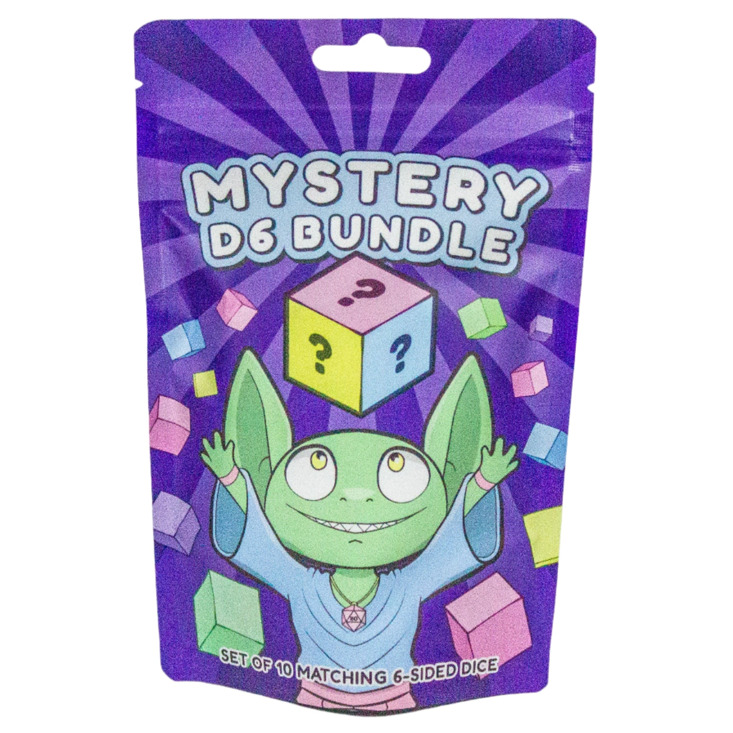 Dice Goblin - Mystery D6 Bundle Bag - 12mm Pipped/Dotted - Loaded Dice