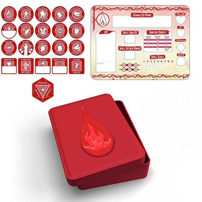 D&D - Sorcerer Token Set (Player Board & 22 tokens) - Loaded Dice Barry Vale of Glamorgan CF64 3HD