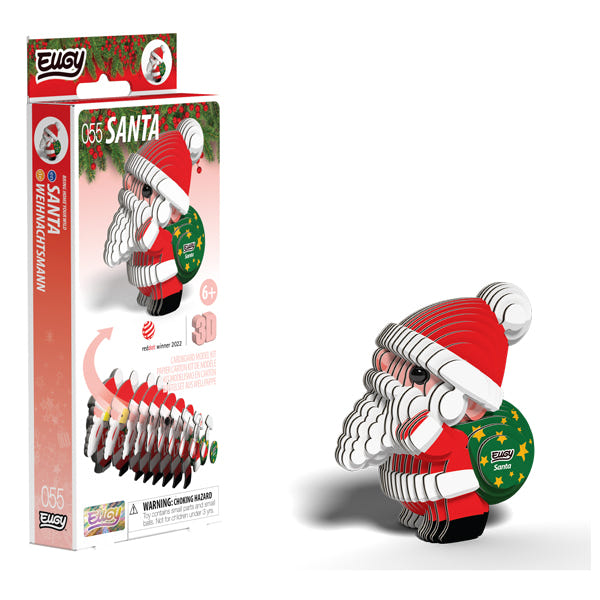 EUGY Santa 3D card kit – box and finished model