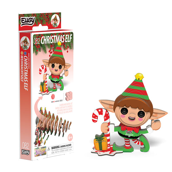 EUGY Christmas Elf 3D card kit – box and finished model