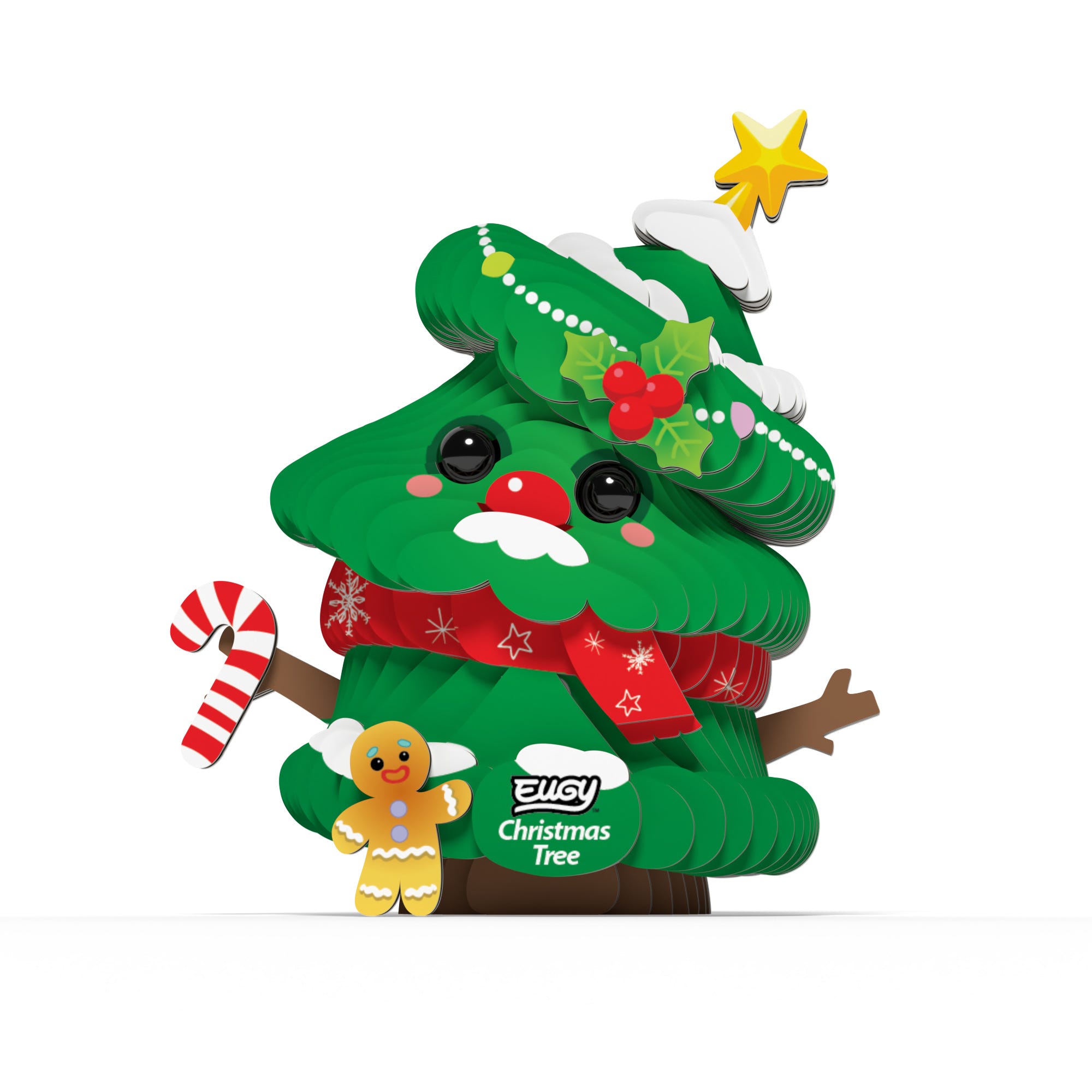 EUGY Christmas Tree 3D cardboard model kit - finished model