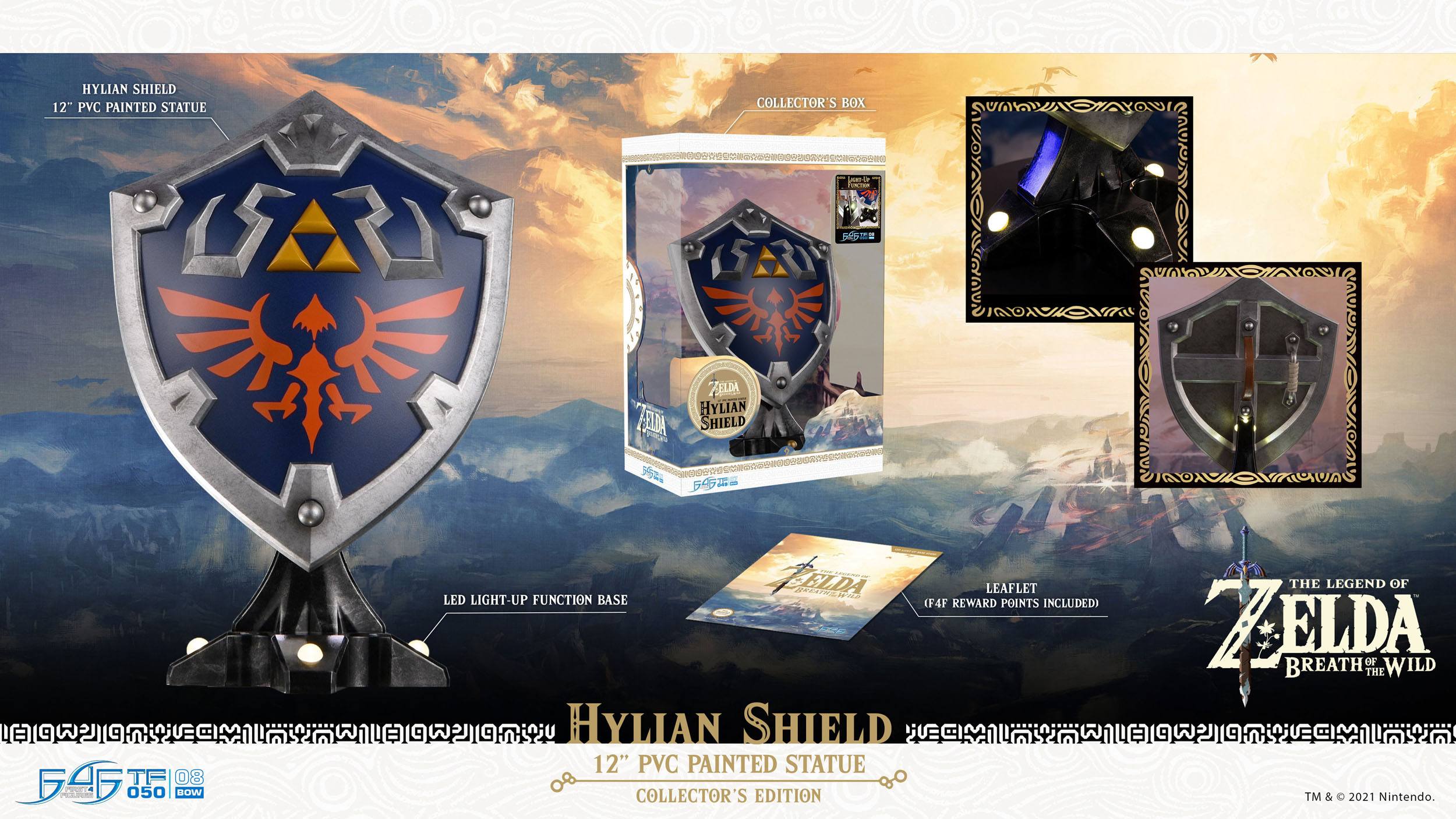 Zelda Breath of the Wild Hylian Shield Statue Collector's Edition