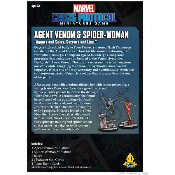 Marvel Crisis Protocol: Agent Venom & Spider Woman - Loaded Dice Barry Vale of Glamorgan CF64 3HD