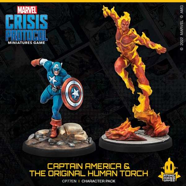 Marvel Crisis Protocol: Captain America and the Original Human Torch - Loaded Dice Barry Vale of Glamorgan CF64 3HD