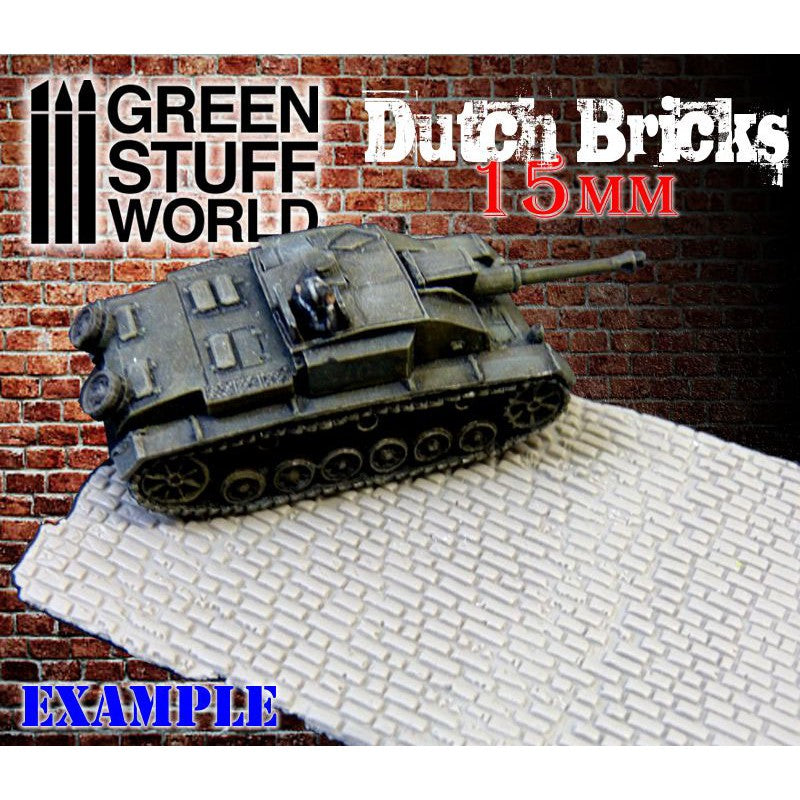 Green Stuff World Rolling Pin DUTCH Bricks 15mm - Loaded Dice