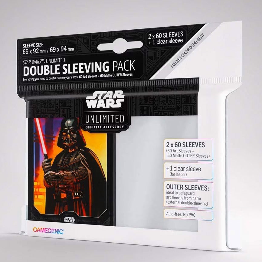 UNIT Gamegenic Star Wars: Unlimited Double Sleeving Pack - Darth Vader - Release Date March 2024 - Loaded Dice Barry Vale of Glamorgan CF64 3HD