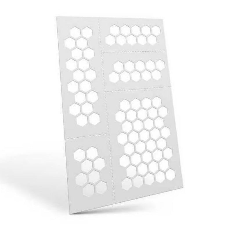 Green Stuff World - Mylar Flexible Stencils HEXAGONS Large (9mm) - Loaded Dice