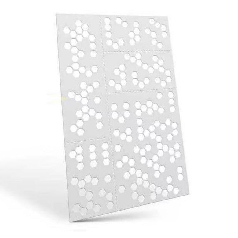 Green Stuff World - Mylar Flexible Stencils HEX CAMO (4x5mm) - Loaded Dice