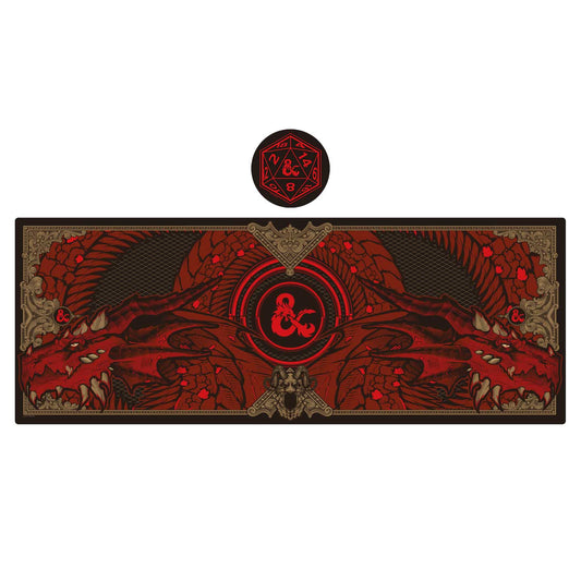 Dungeons & Dragons XL Desk Pad & Coaster Set - Loaded Dice