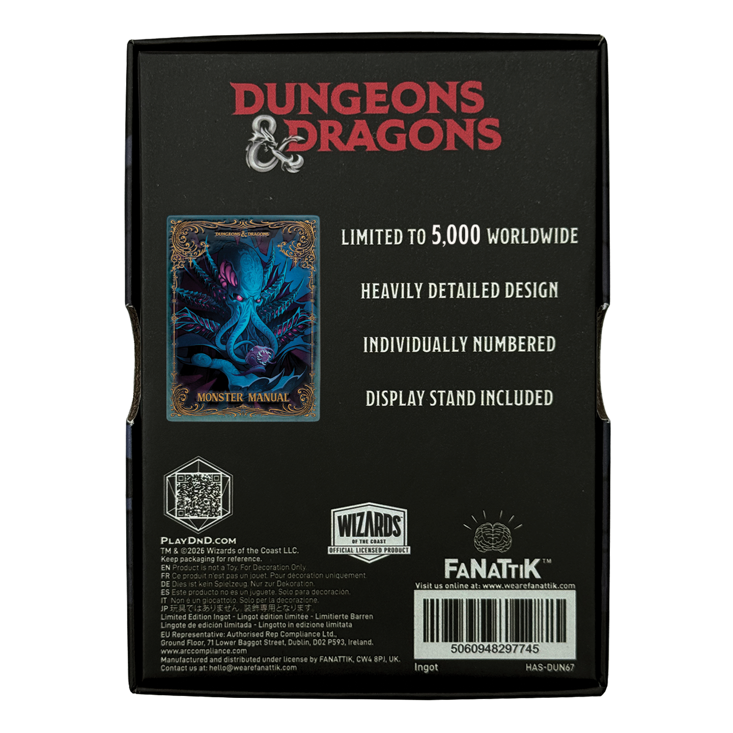 Dungeons & Dragons – Monster Manual Alternate Cover Ingot - Loaded Dice