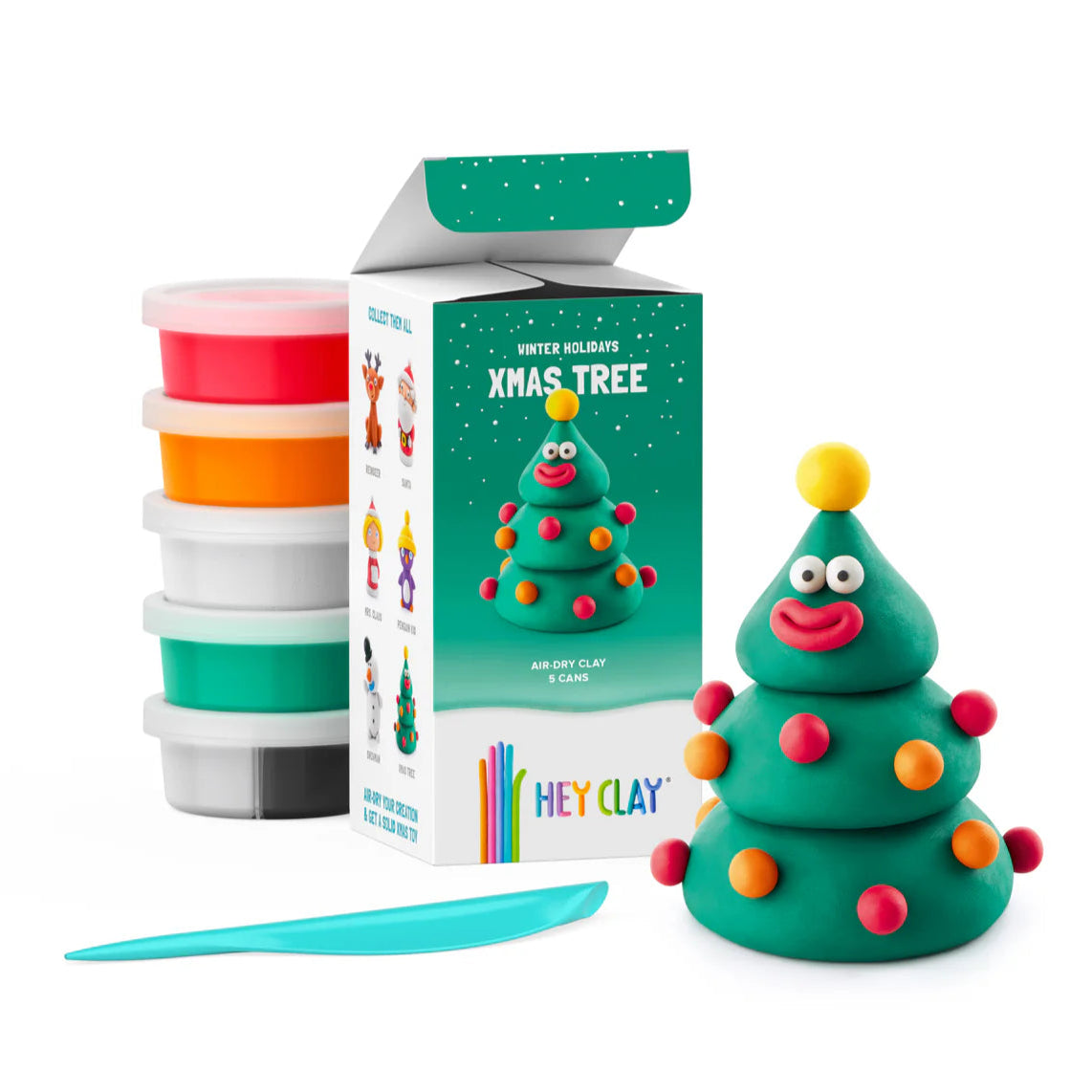 Hey Clay Winter Holidays - Christmas Tree - Loaded Dice