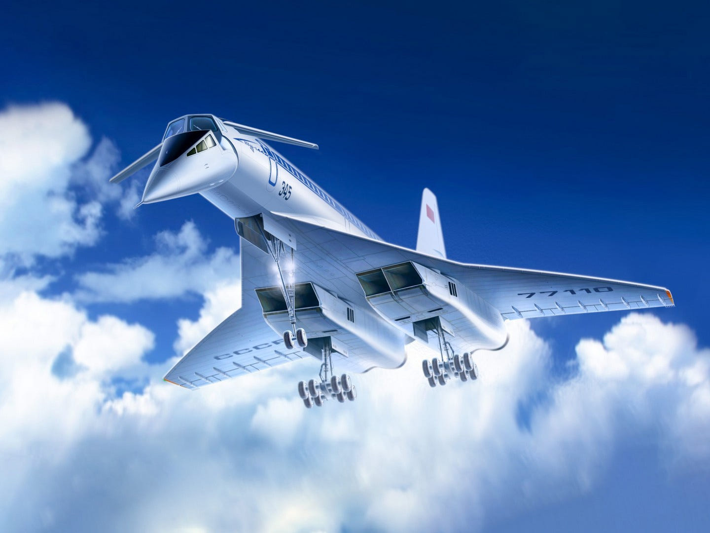 ICM 1:144 Tupolev-144 Soviet Supersonic Passenger Aircraft - ICM14401