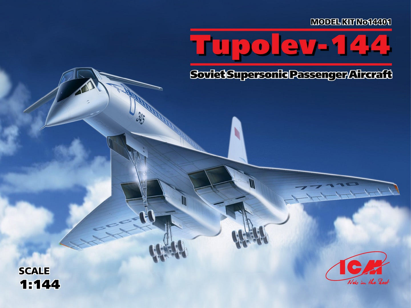 ICM 1:144 Tupolev-144 Soviet Supersonic Passenger Aircraft - ICM14401