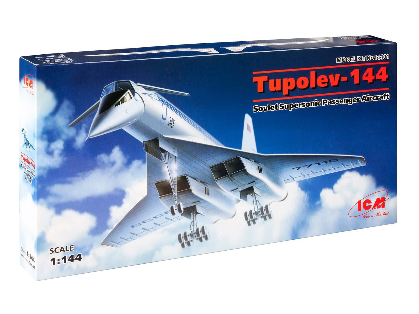 ICM 1:144 Tupolev-144 Soviet Supersonic Passenger Aircraft - ICM14401