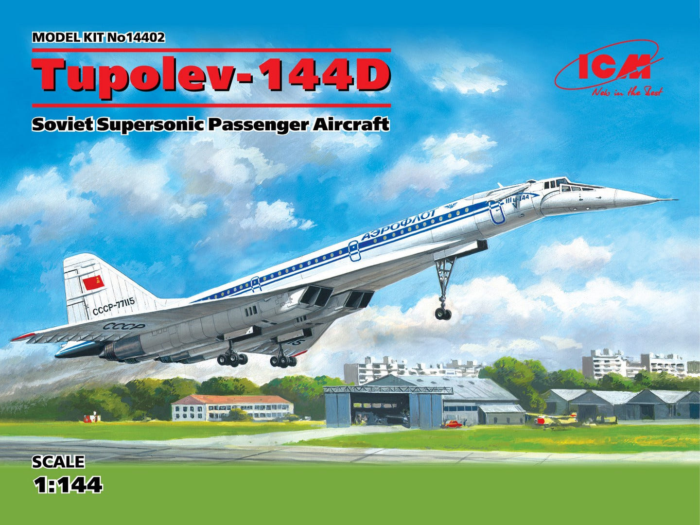 ICM 1:144 Tupolev-144D Soviet Supersonic Passenger Aircraft - ICM14402