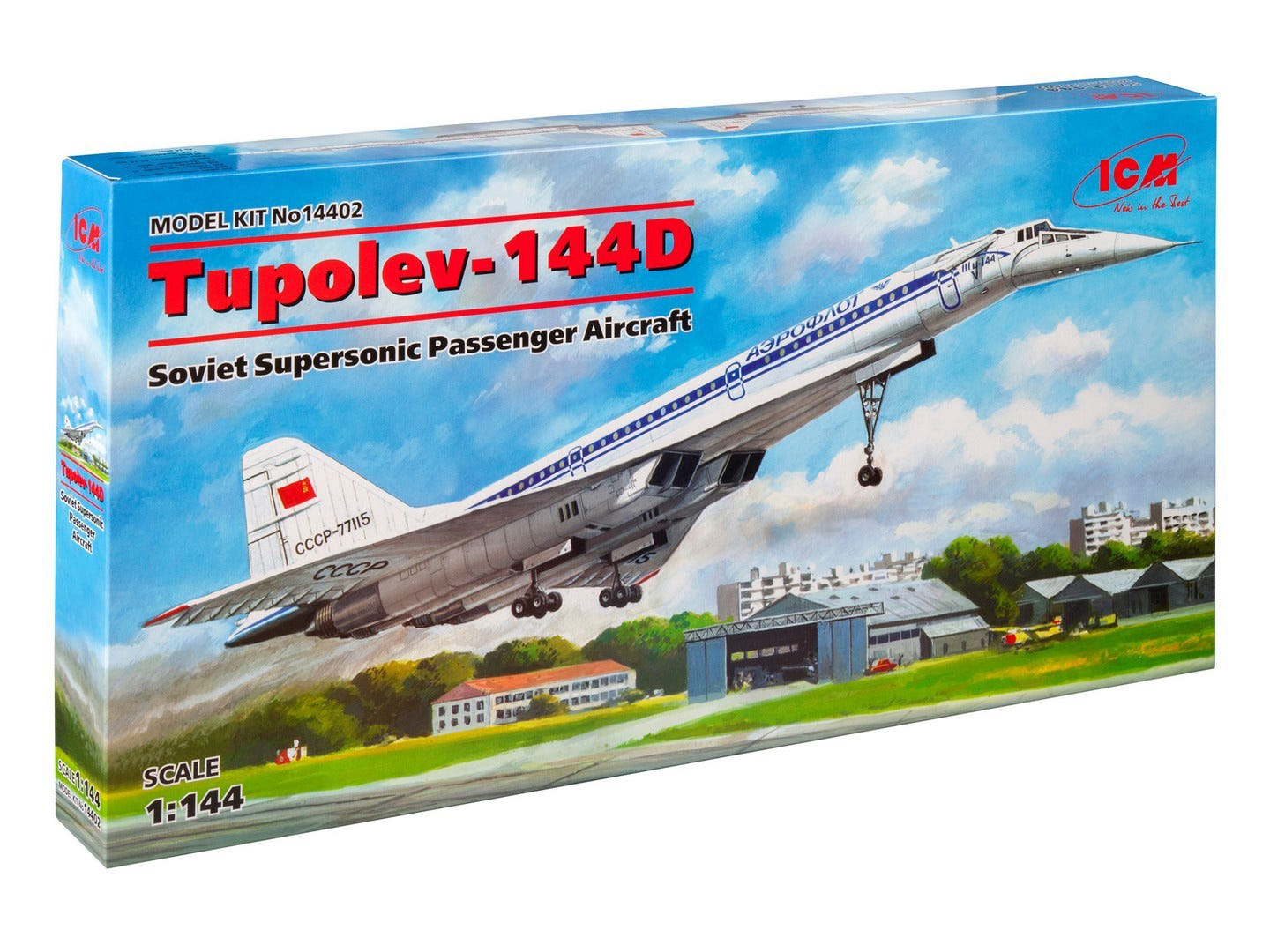 ICM 1:144 Tupolev-144D Soviet Supersonic Passenger Aircraft - ICM14402