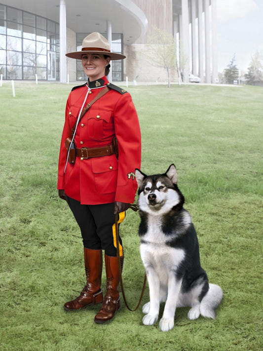 ICM RCMP Female Officer with Dog 1:16 Figures - ICM16008