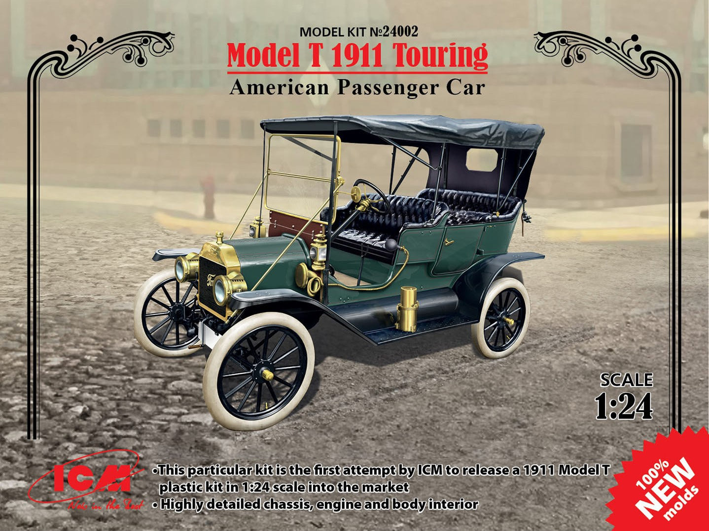 ICM 1:24 Model T 1911 Touring American Passenger Car - ICM24002