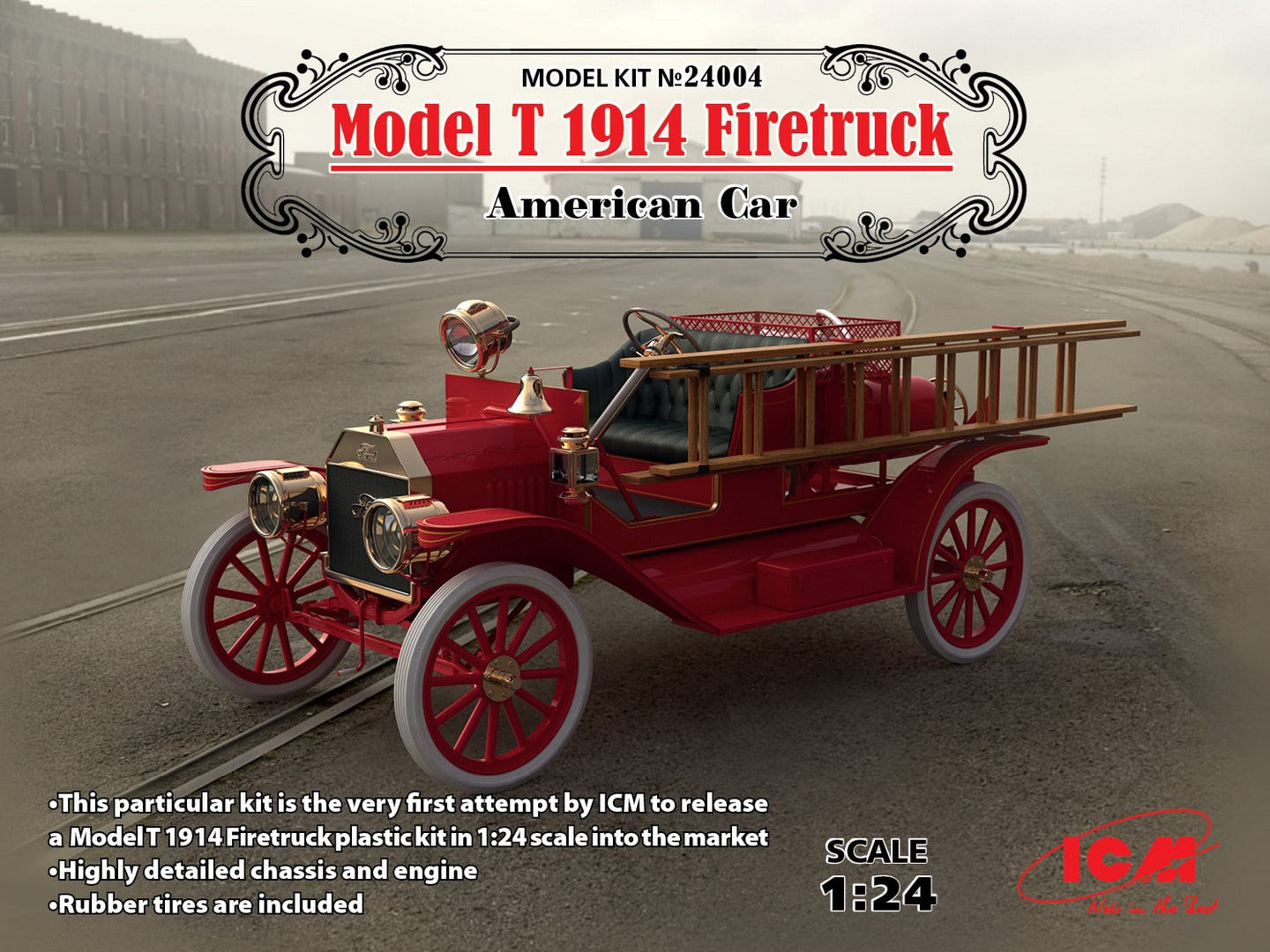 ICM 1:24 Model T 1914 Firetruck American Car - ICM24004