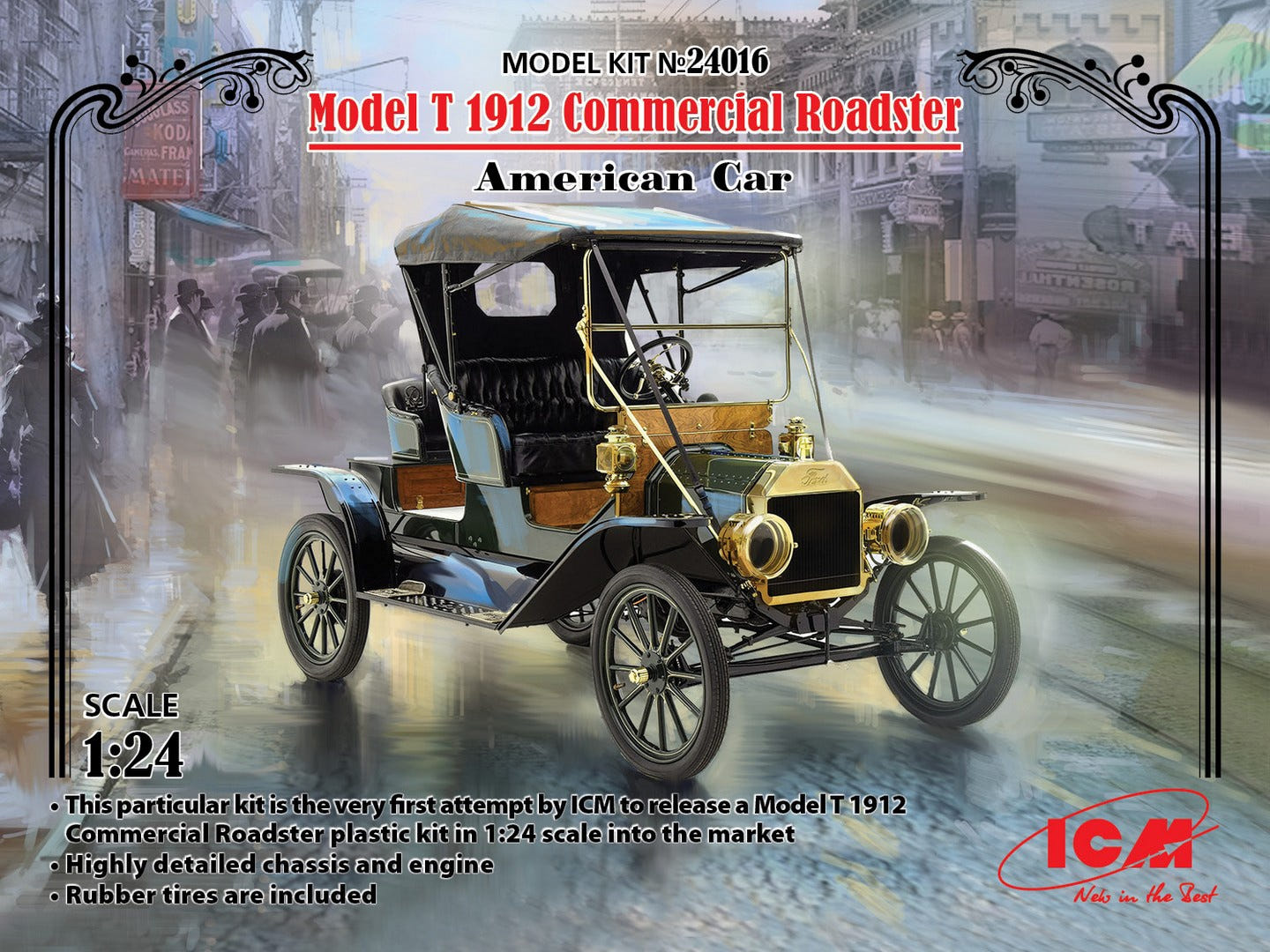 ICM 1:24 Model T 1912 Commercial Roadster American Car - ICM24016