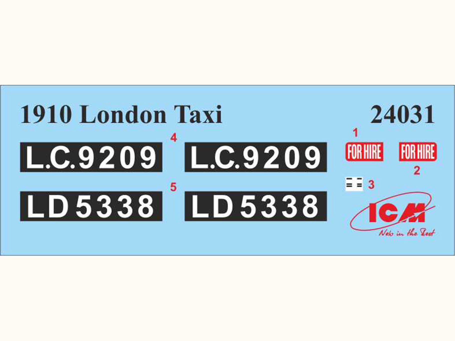 ICM 1:24 Type AG 1910 London Taxi Car - ICM24031
